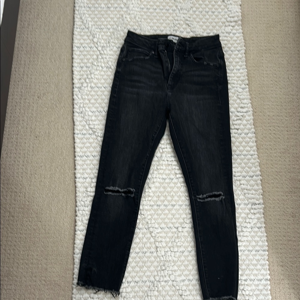 Women's Black Distressed Jeans